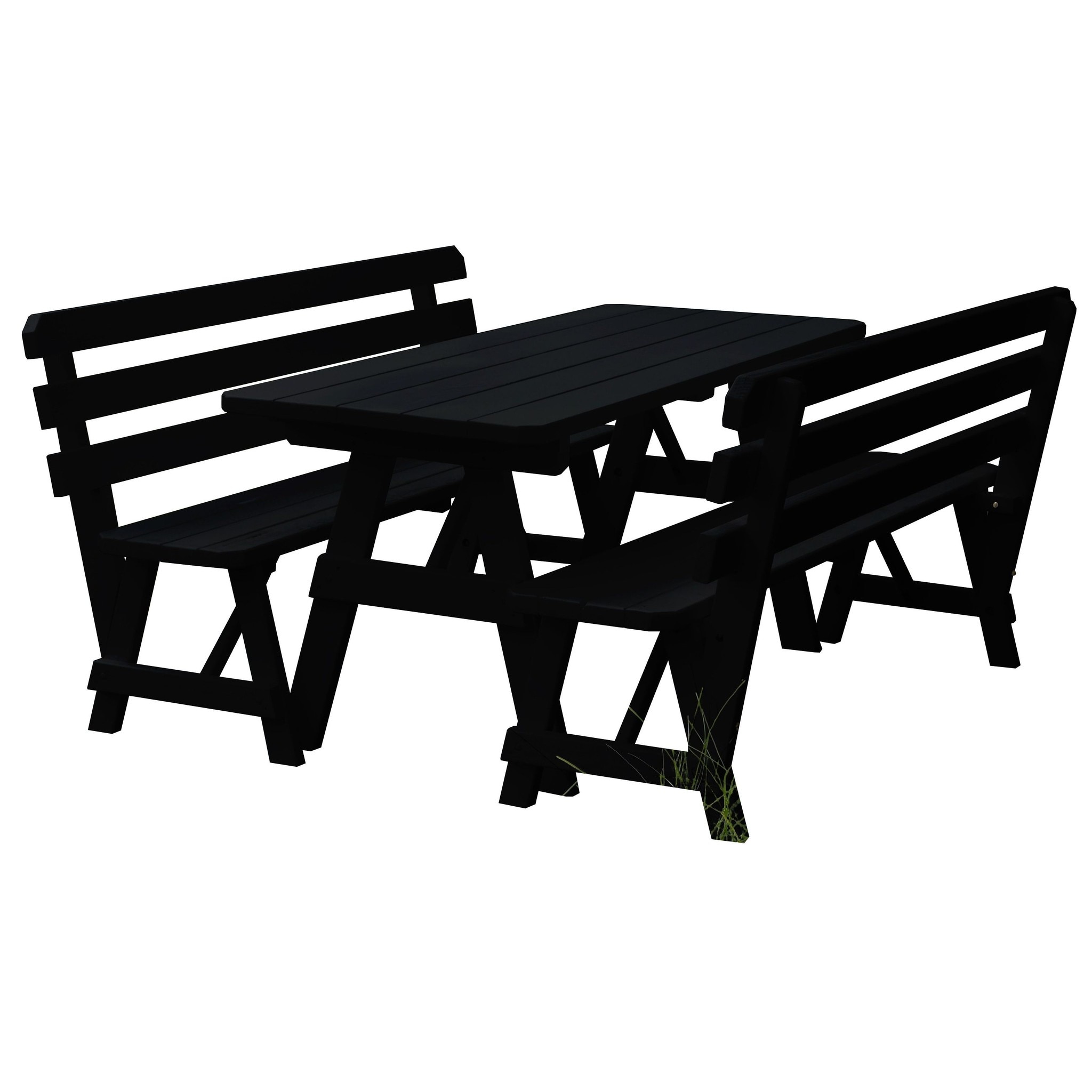Pine 8 Picnic Table With 2 Backed Benches