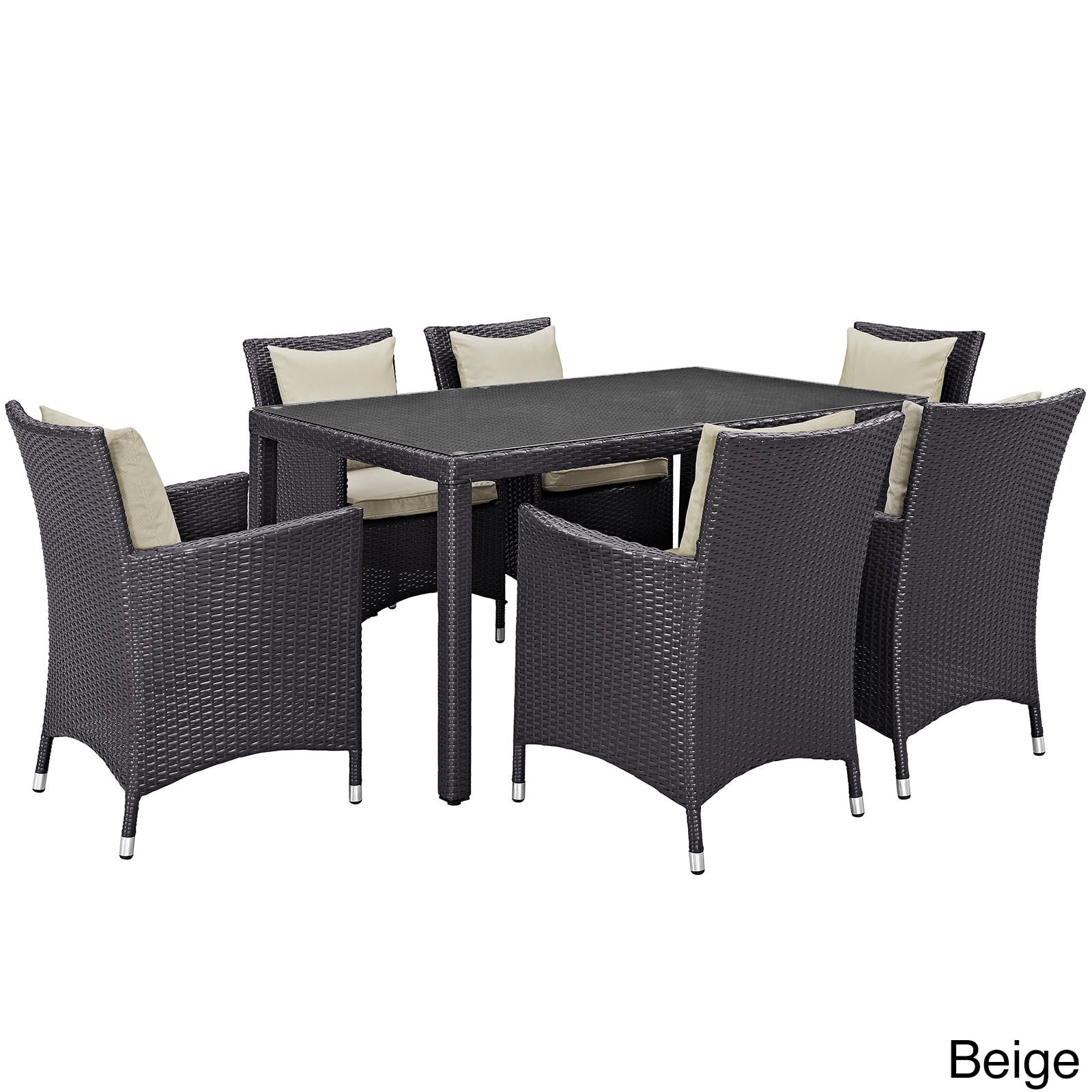 Gather Synthetic Rattan Outdoor Patio Dining Set (7 Piece Set)
