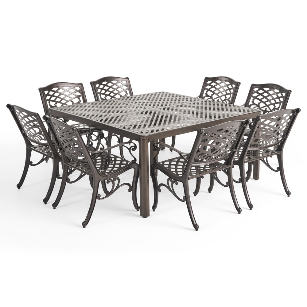 Fairwind Outdoor 8-seat Aluminum Dining Set By Christopher Knight Home