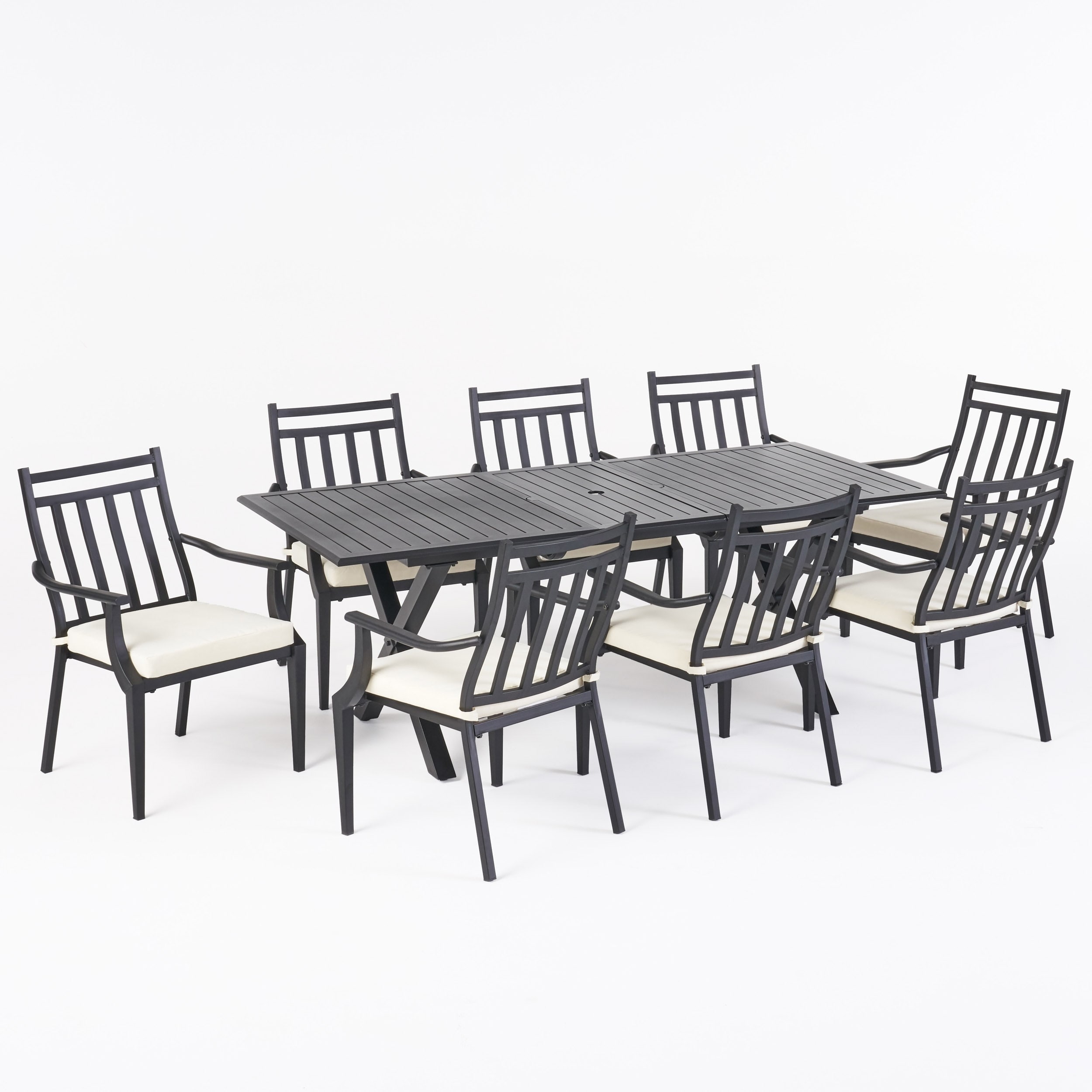 Delmar 9-piece Outdoor Dining Set With Expandable Table By Christopher Knight Home