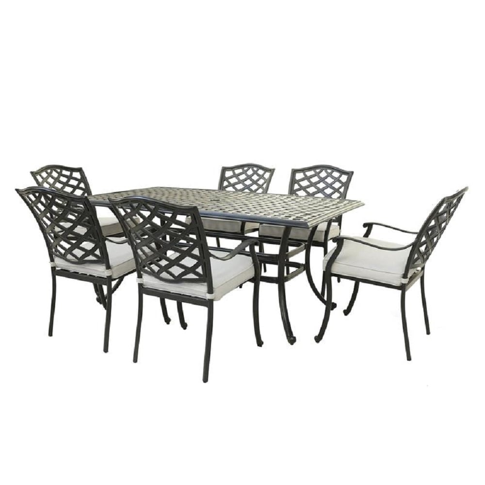 Halston 7pc Dining Set With Rectangle Table - 68wx 38d X 29h