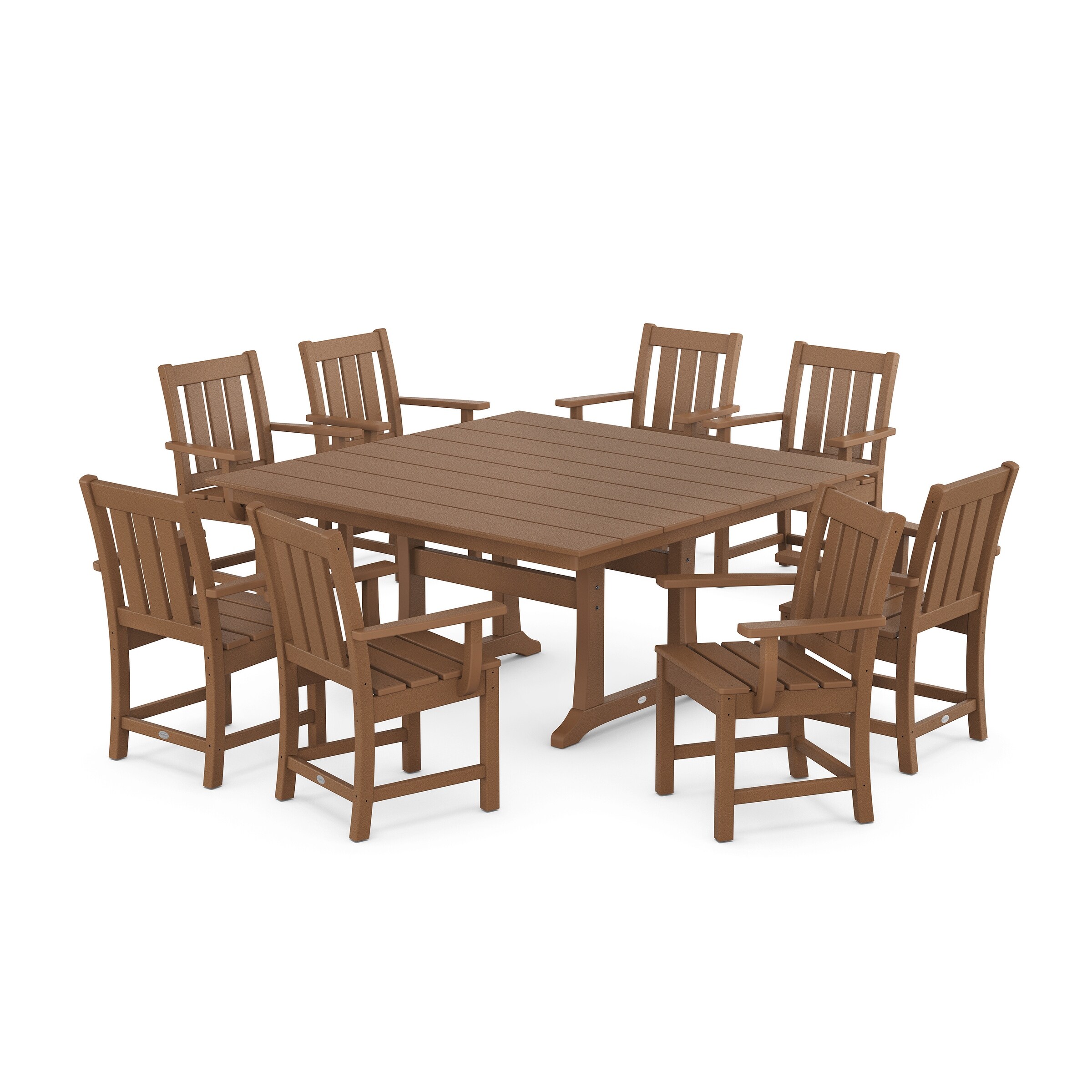 Oxford 9-piece Square Farmhouse Dining Set With Trestle Legs
