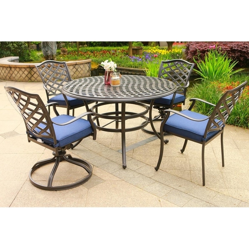 Deer Lake 5-piece Outdoor Aluminum Dining Set With Cushions By Havenside Home