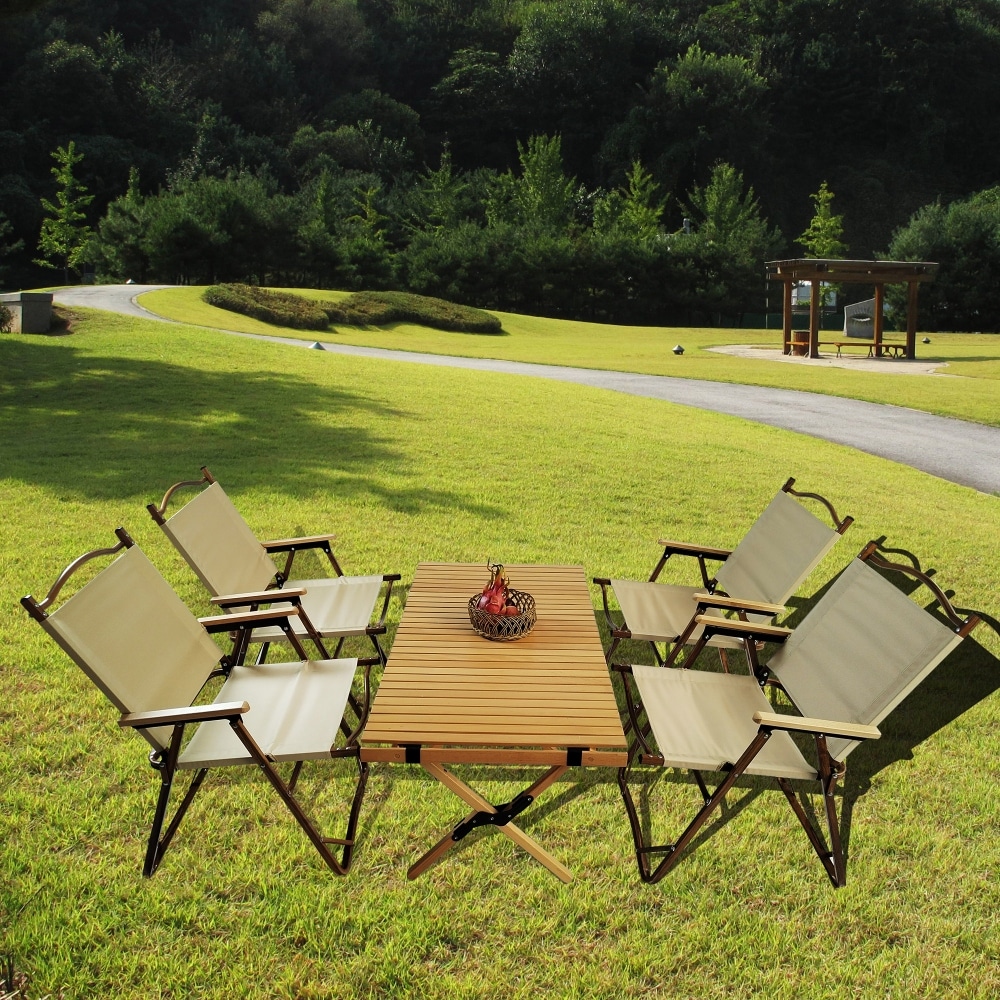 5 Pieces Multi-function Foldable And Portable Dining Set