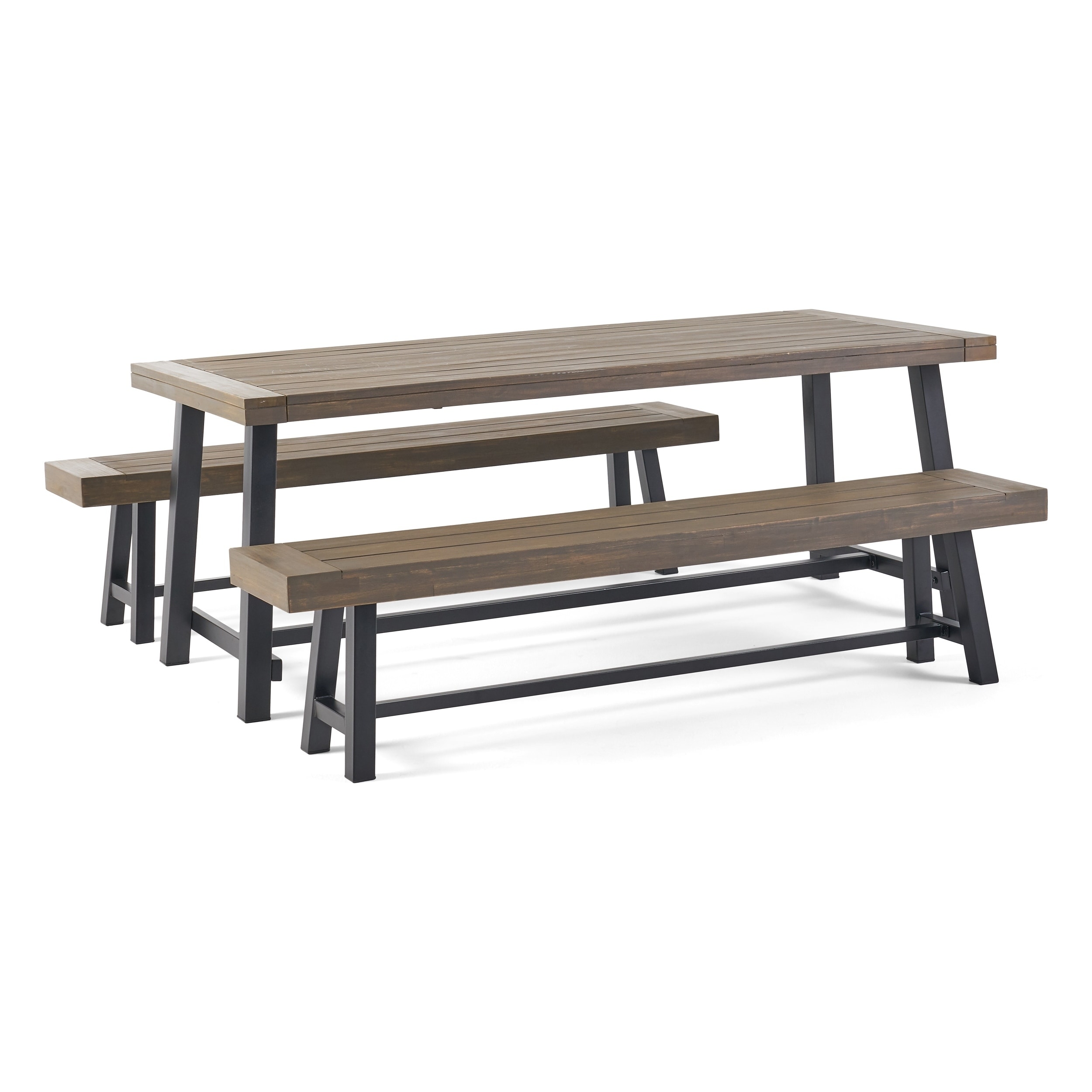Carlisle Outdoor Acacia Wood Picnic Dining Set By Christopher Knight Home
