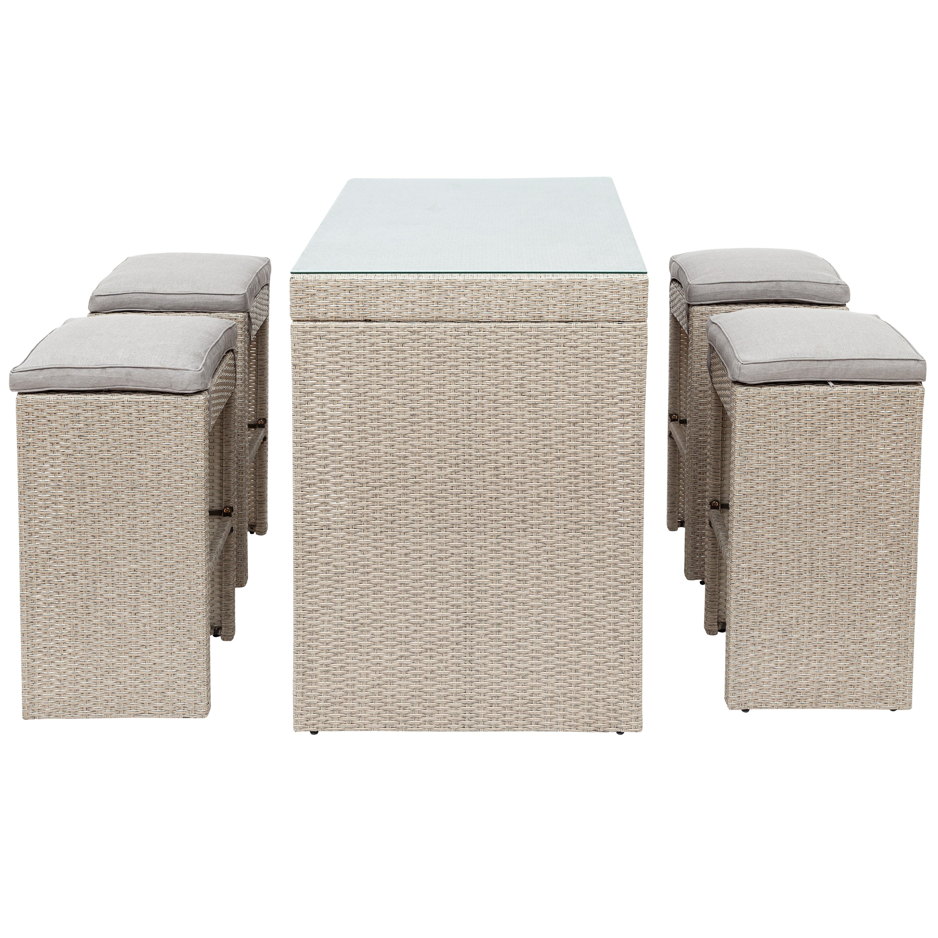 5-piece Rattan Outdoor Patio Furniture Set