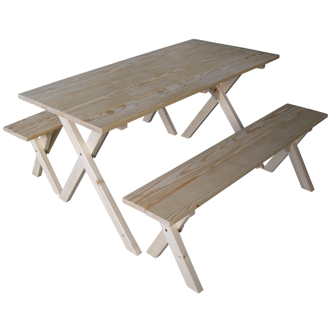 Pine 5 Economy Picnic Table With 2 Benches