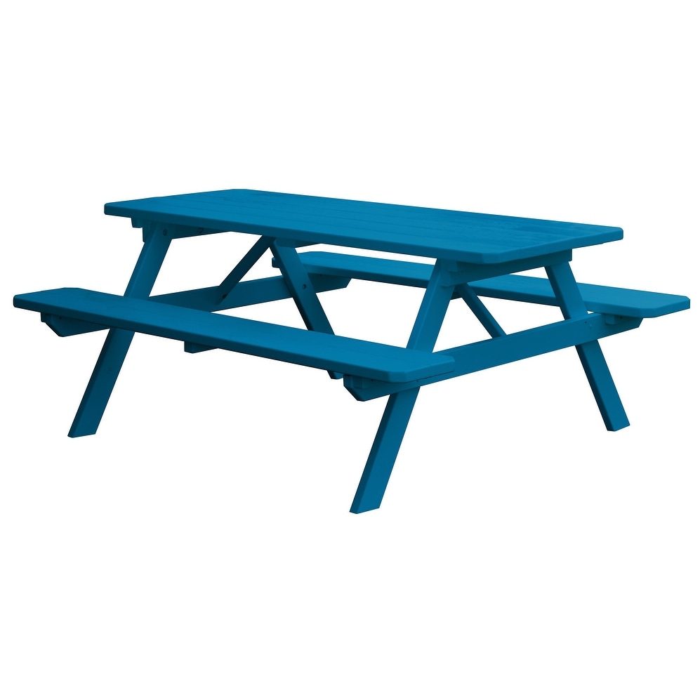 Pine 4 Picnic Table With Attached Benches