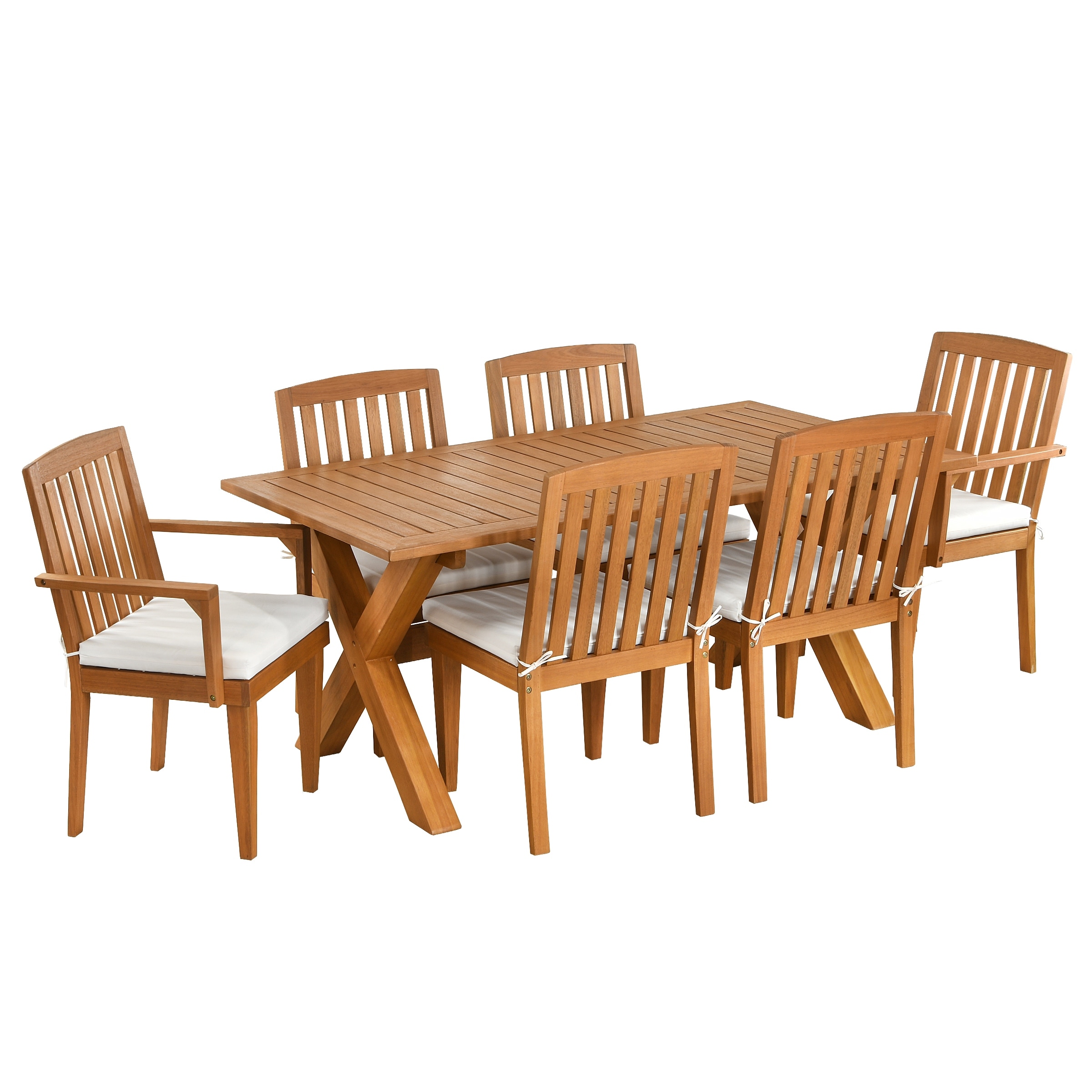 7-piece Fsc Eucalyptus Grandis Wood Table Set